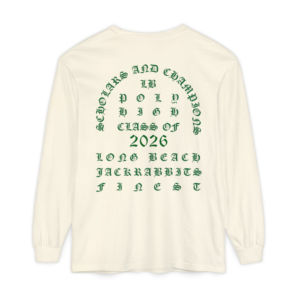 LB Poly Premium Personalizable "Graduation Year" OG Garment-Dyed Long Sleeve T-Shirt