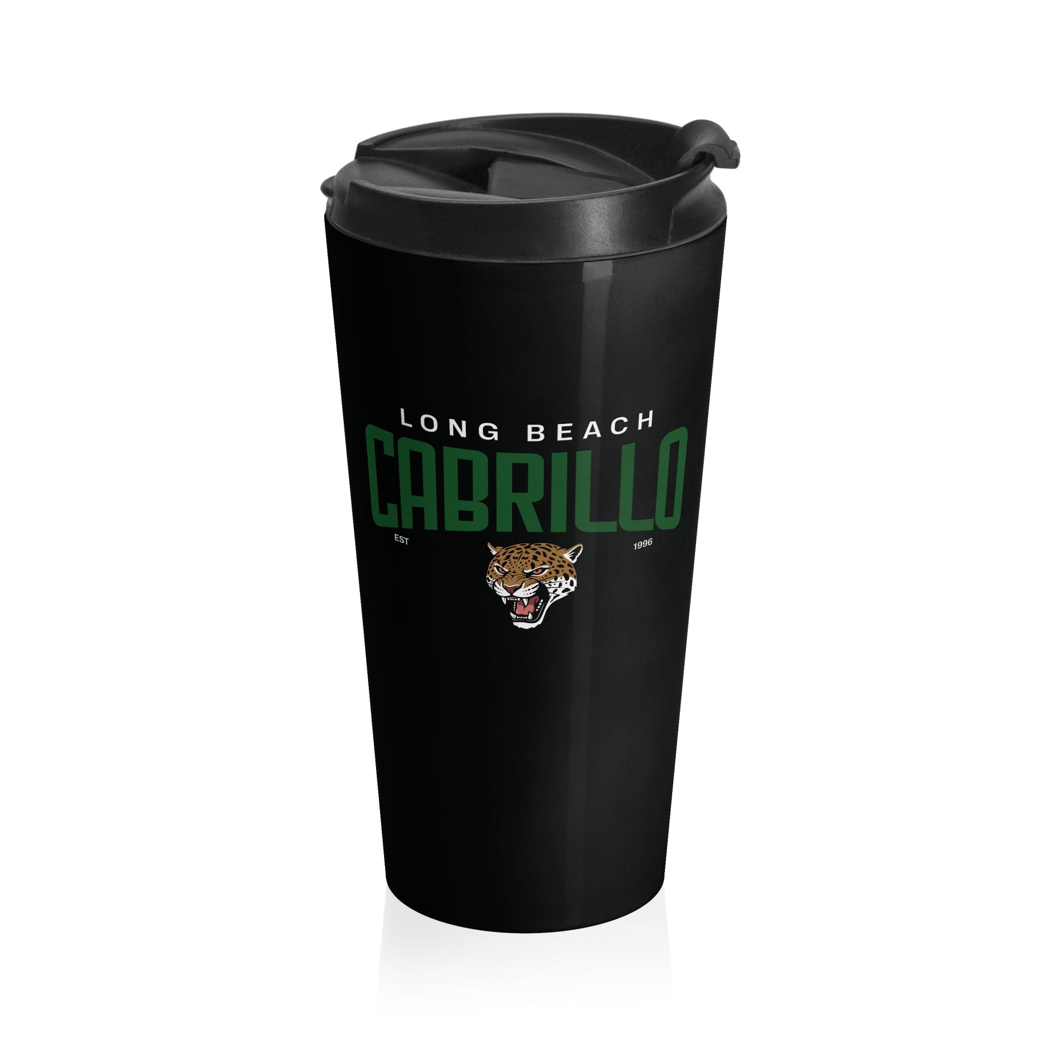 Long Beach Cabrillo Jaguars Steel Travel Mug