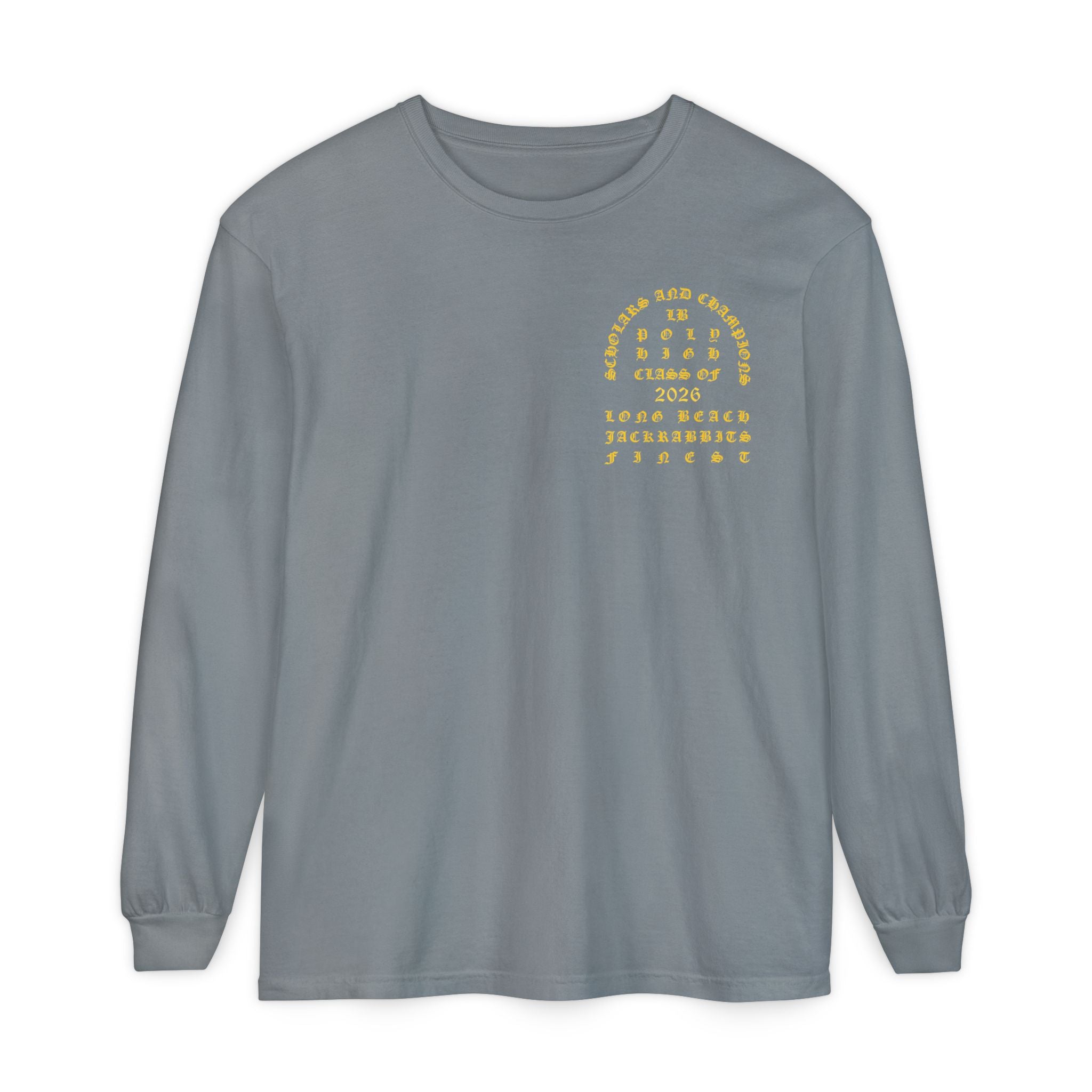 LB Poly Premium Personalizable "Graduation Year" OG Garment-Dyed Long Sleeve T-Shirt