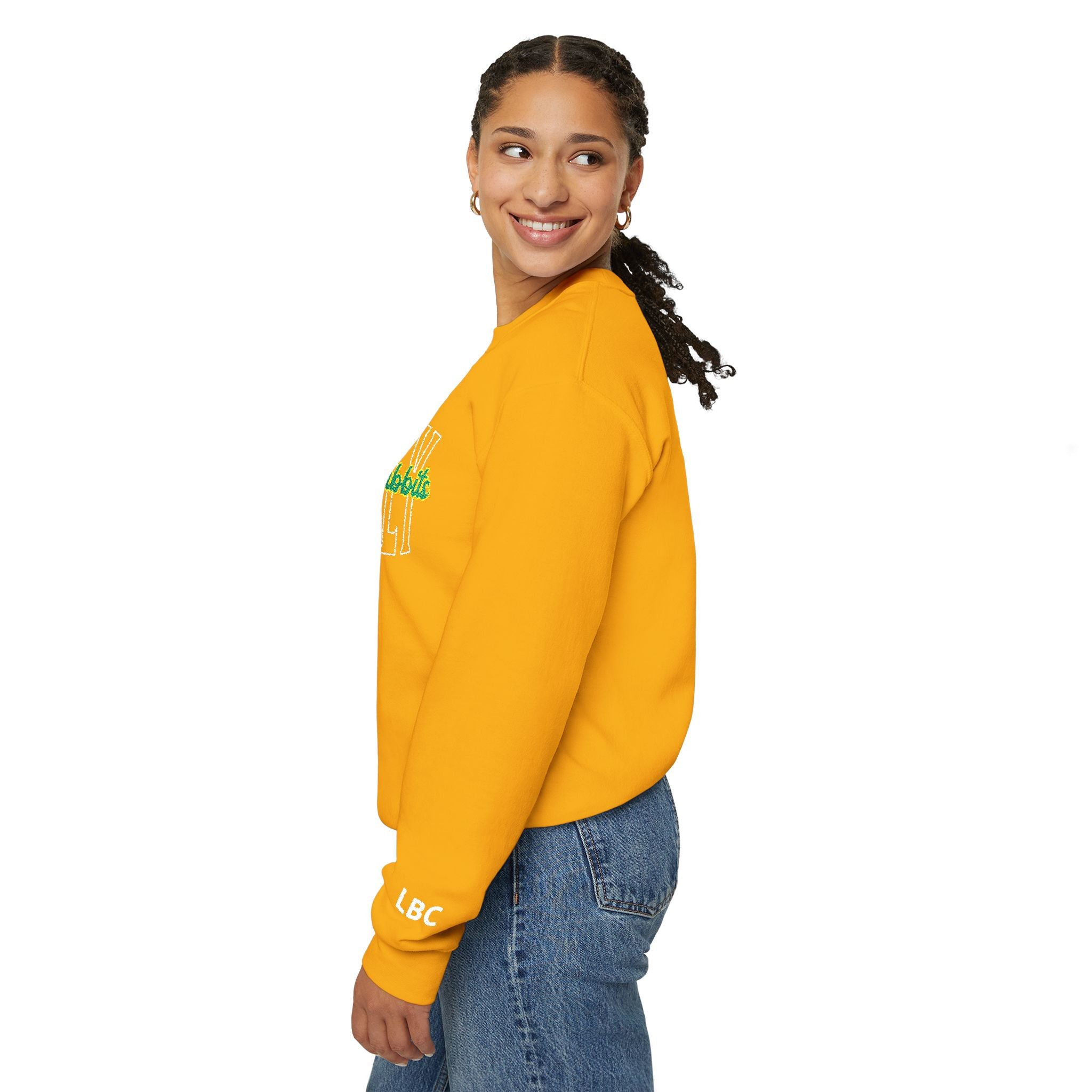 Personalizable Initial Embroidery Poly Crewneck Sweatshirt