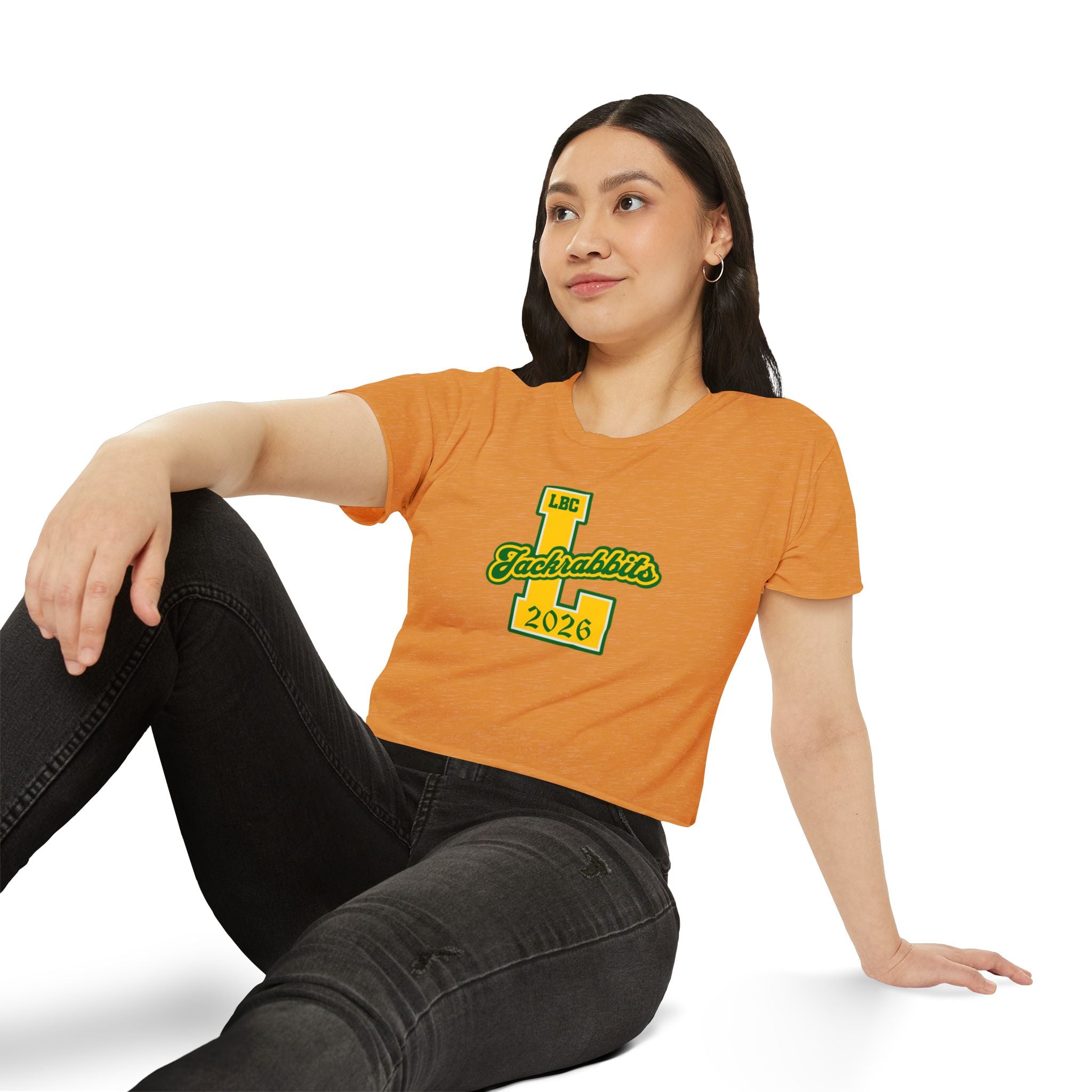 LB Poly Personalizable "Graduation Year" Varsity Crop Top T-Shirt