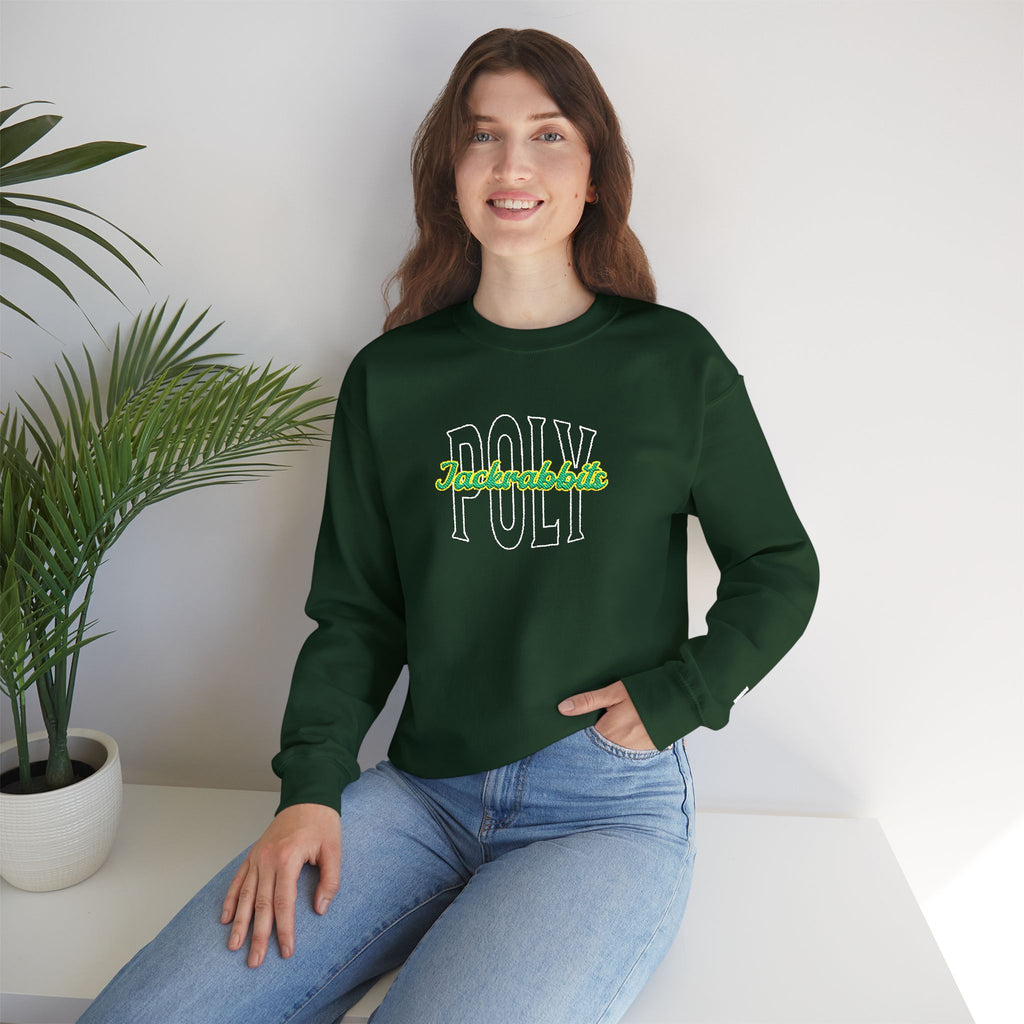 Personalizable Initial Embroidery Poly Crewneck Sweatshirt