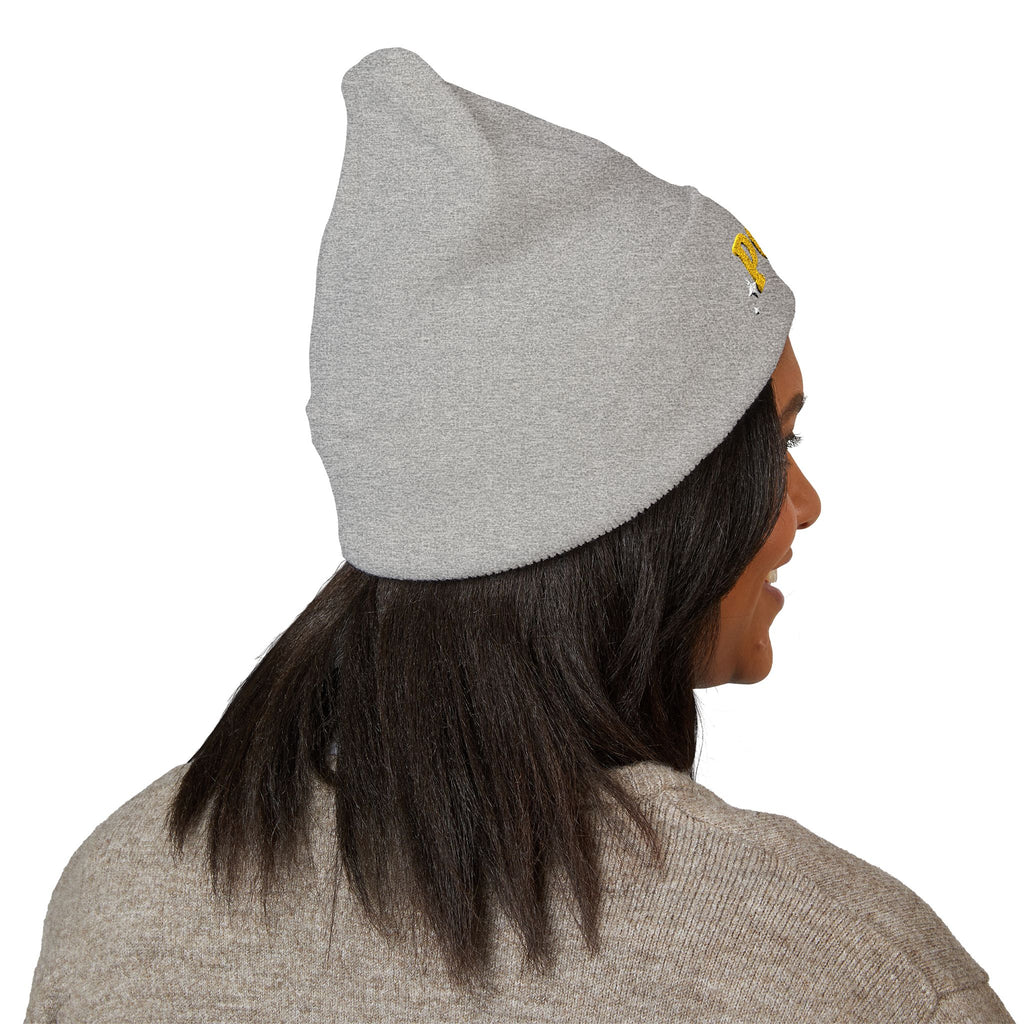 Poly Star Embroidered Cuffed Beanie
