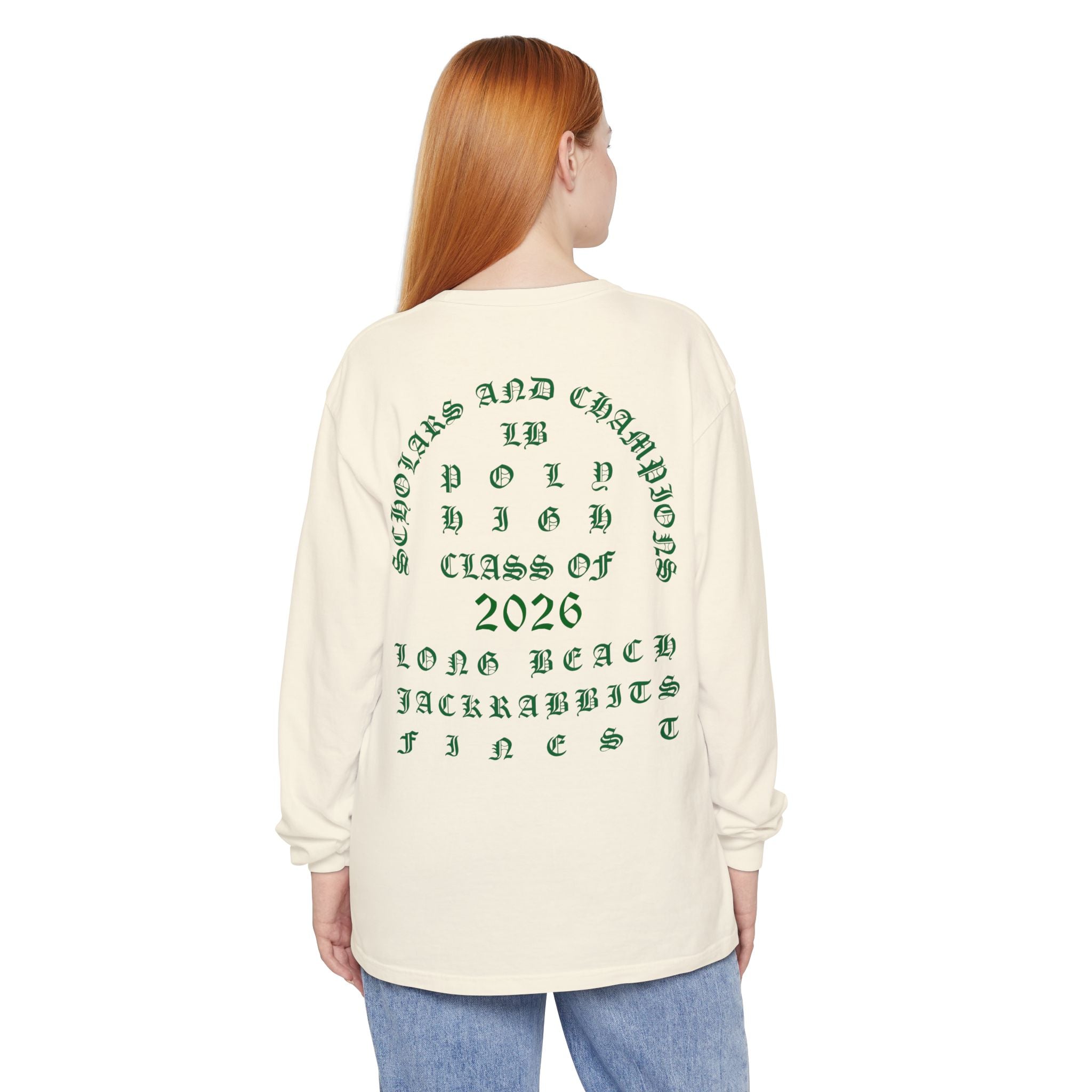 LB Poly Premium Personalizable "Graduation Year" OG Garment-Dyed Long Sleeve T-Shirt