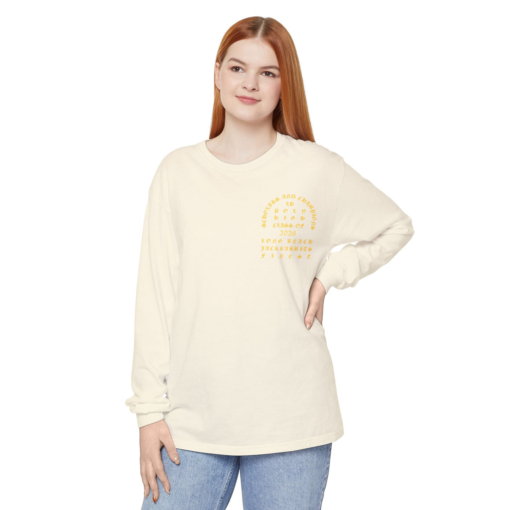 LB Poly Premium Personalizable "Graduation Year" OG Garment-Dyed Long Sleeve T-Shirt