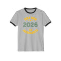LB Poly Personalizable "Graduation Year" Badge Unisex Ringer T-Shirt