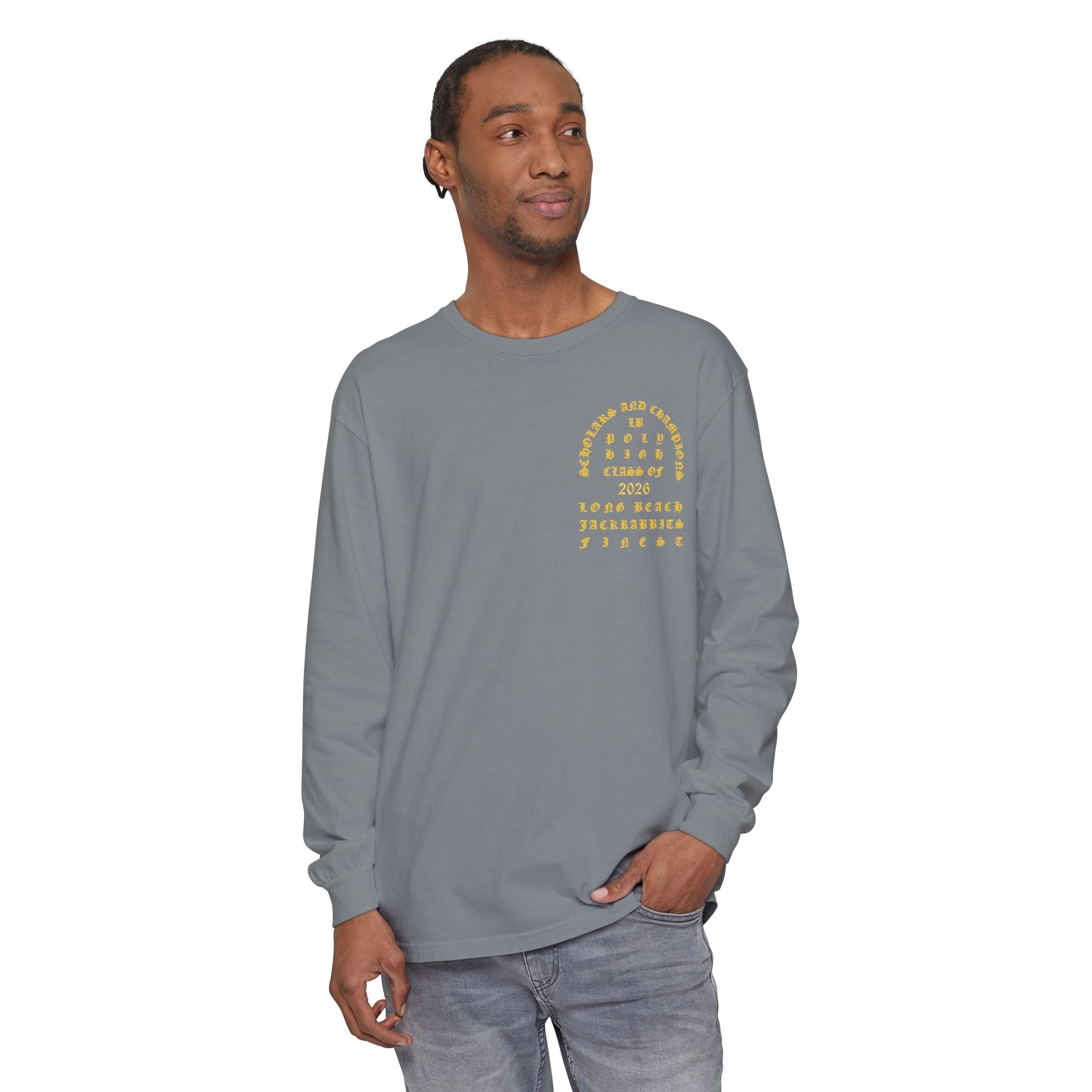 LB Poly Premium Personalizable "Graduation Year" OG Garment-Dyed Long Sleeve T-Shirt