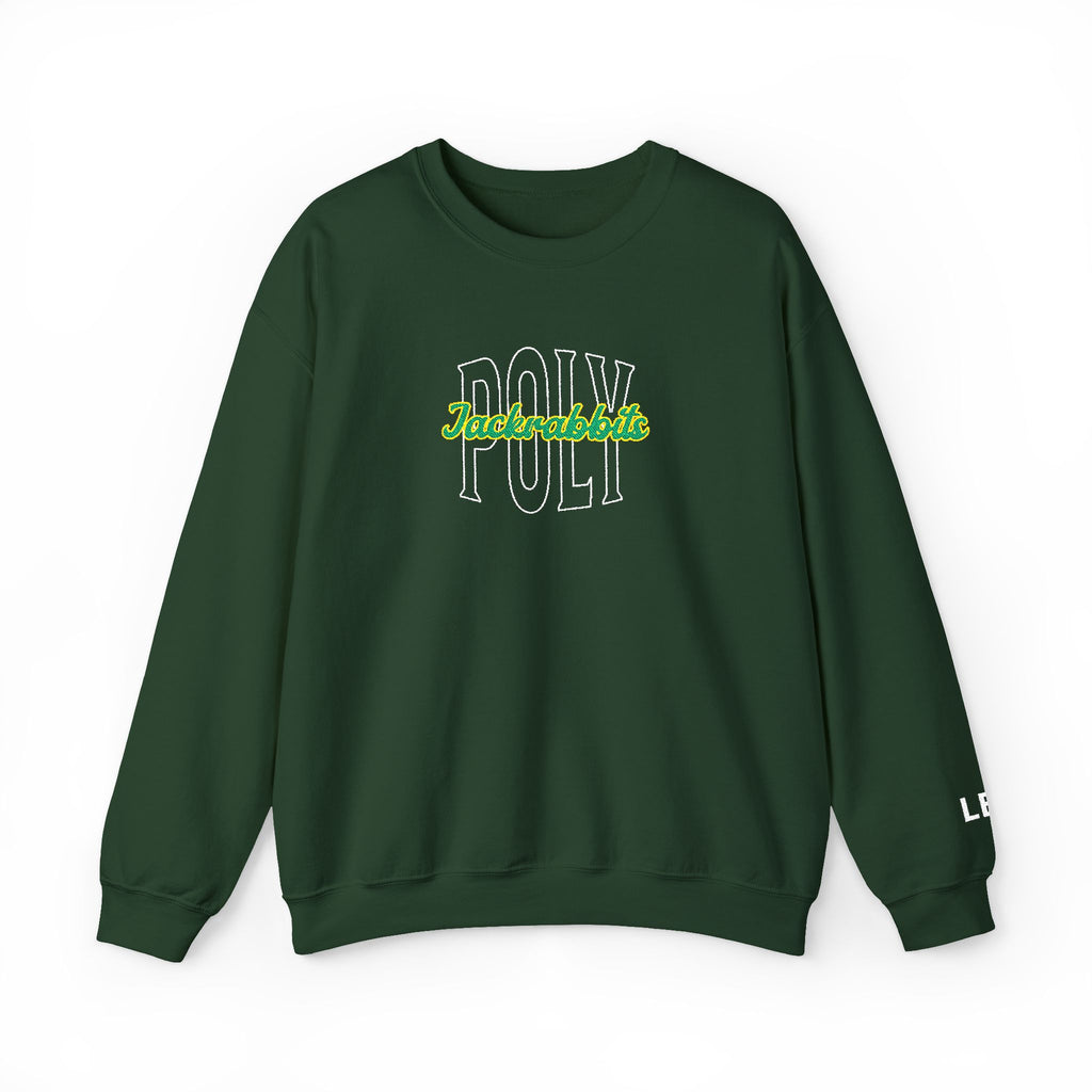 Personalizable Initial Embroidery Poly Crewneck Sweatshirt