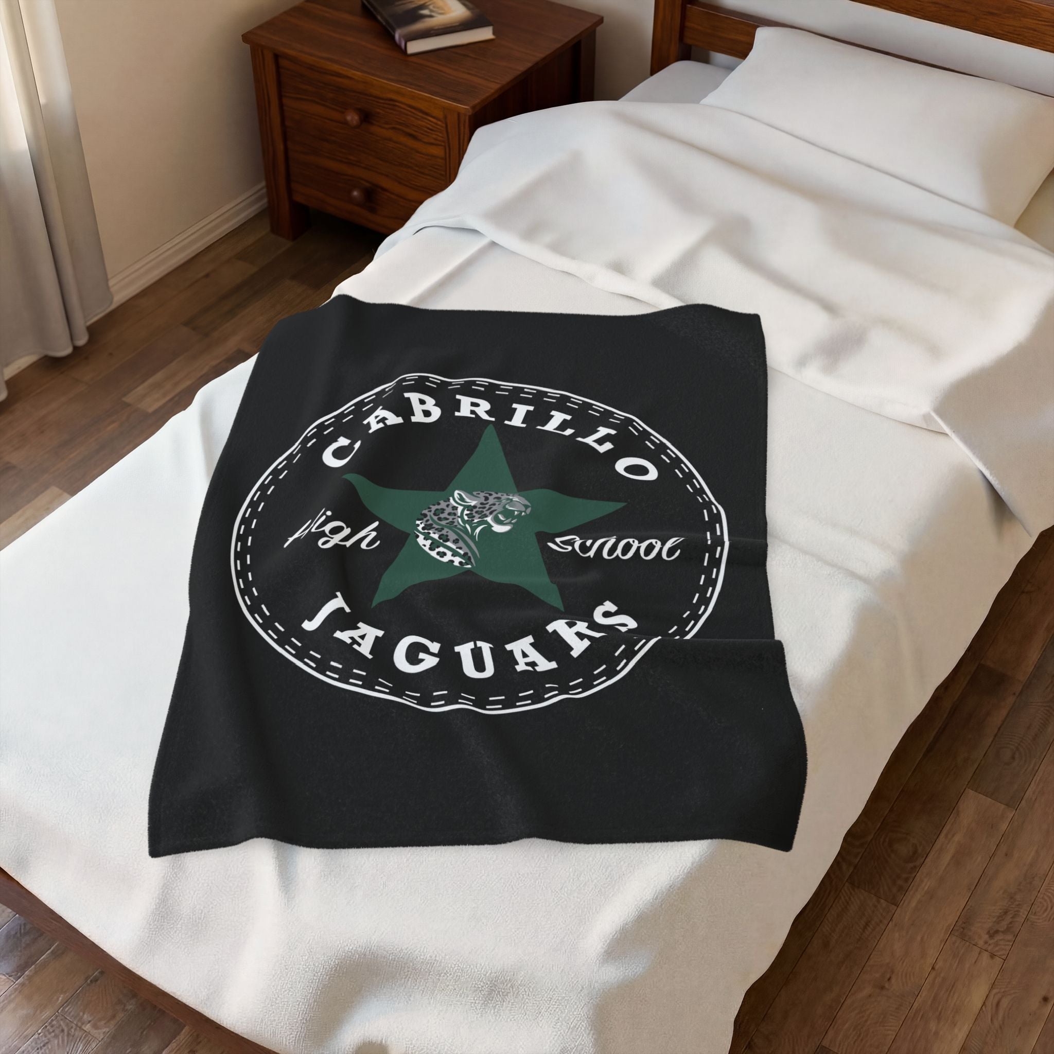 Long Beach Cabrillo Star Velveteen Plush Blanket