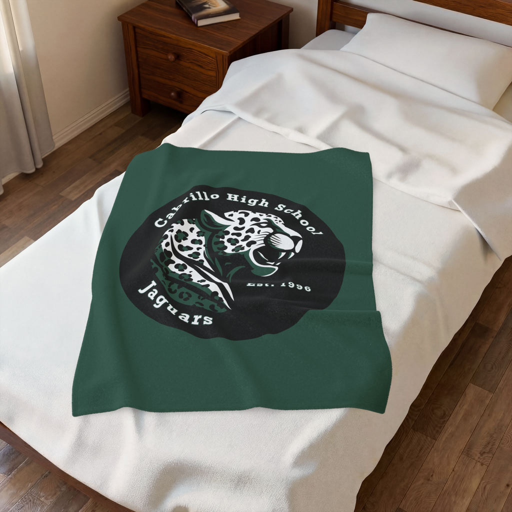 Long Beach Cabrillo Badge Velveteen Plush Blanket