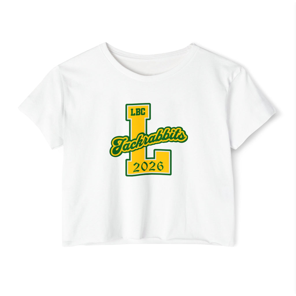 LB Poly Personalizable "Graduation Year" Varsity Crop Top T-Shirt