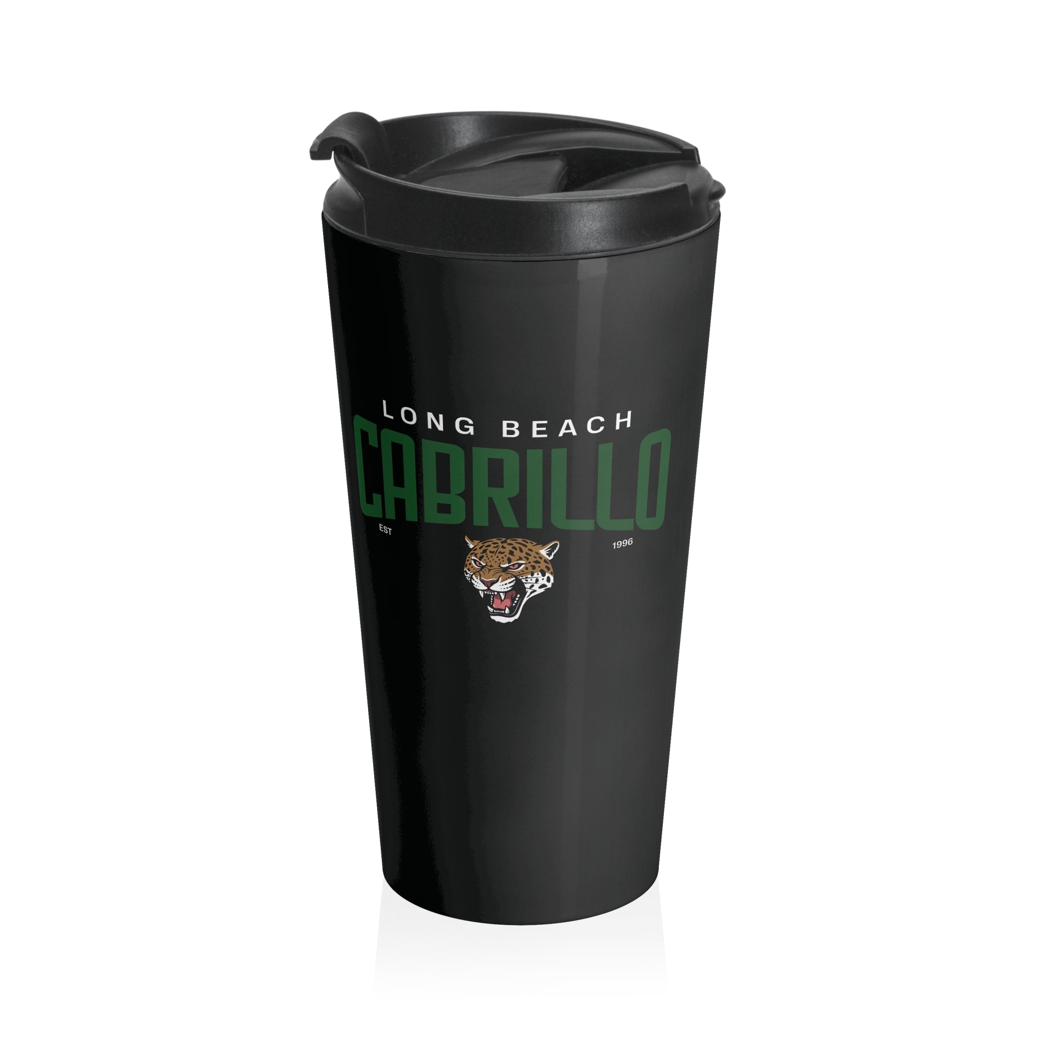 Long Beach Cabrillo Jaguars Steel Travel Mug