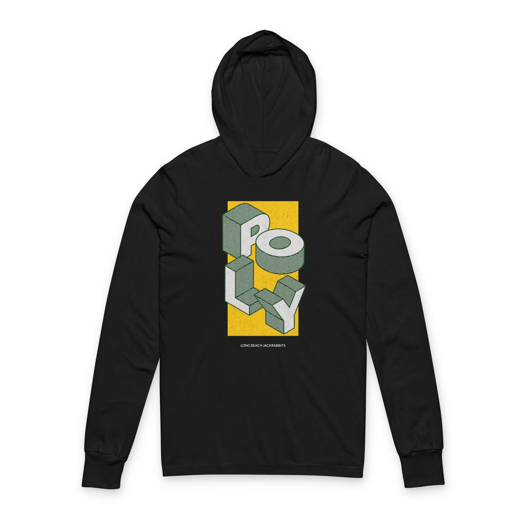 Poly 3D Block Hooded Long Sleeve Tee