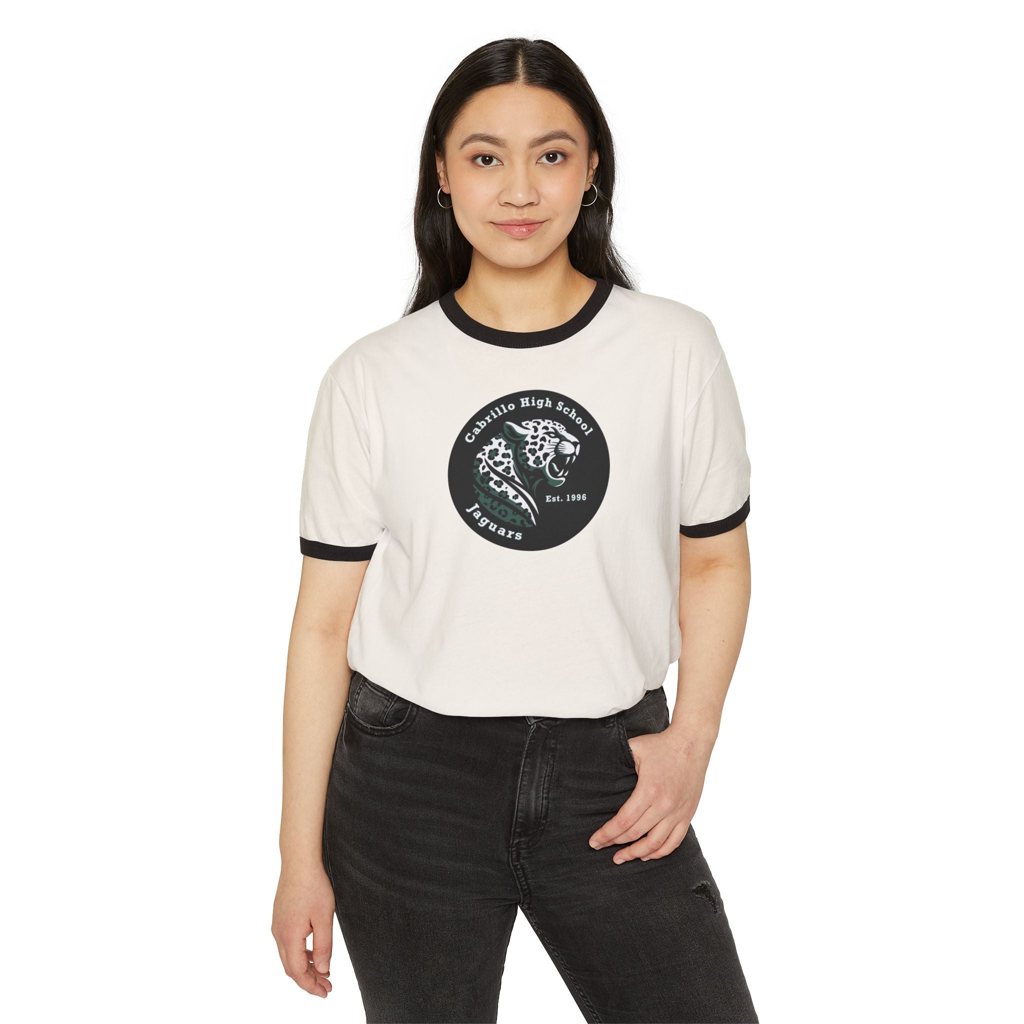 Long Beach Cabrillo Badge Premium Ringer T-Shirt