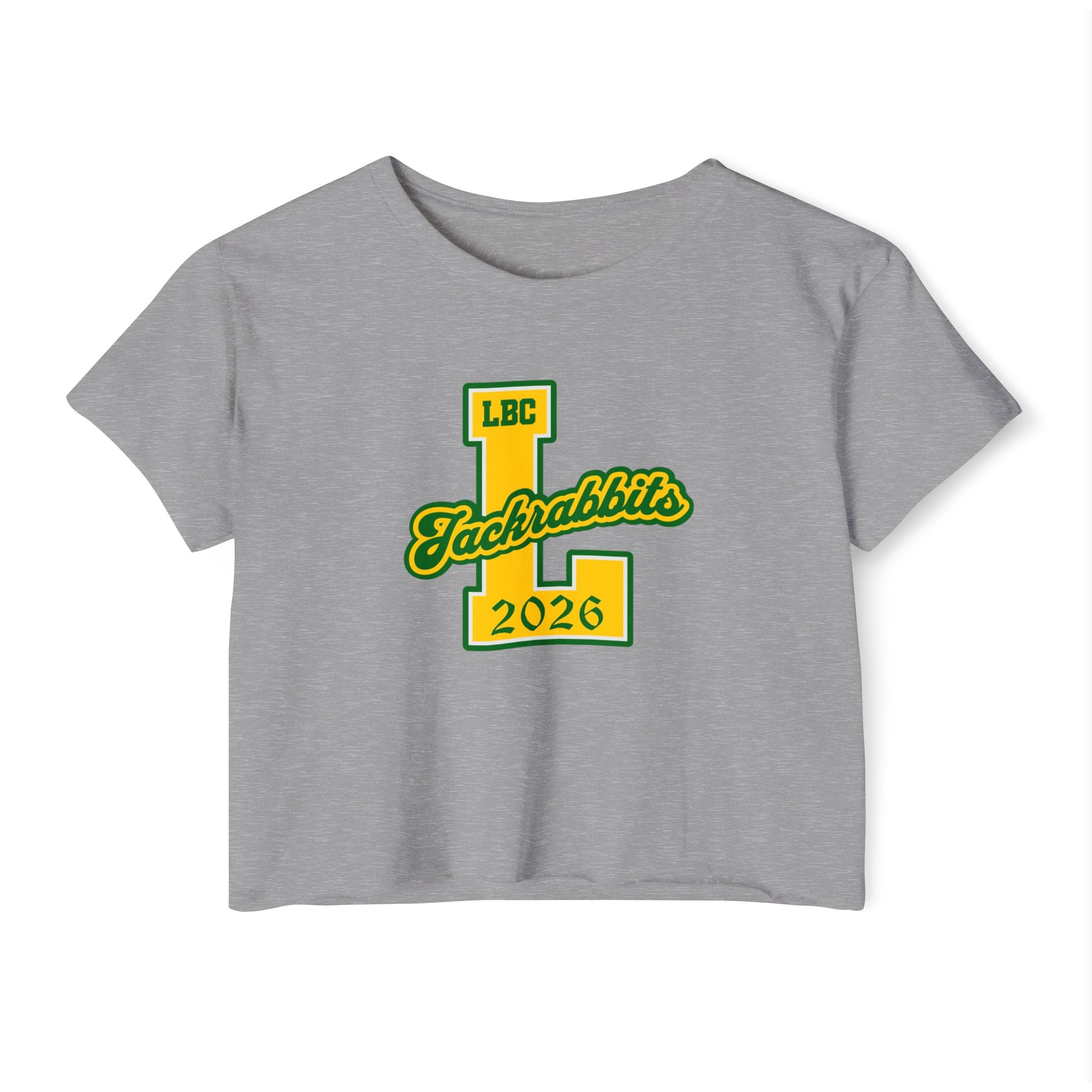 LB Poly Personalizable "Graduation Year" Varsity Crop Top T-Shirt
