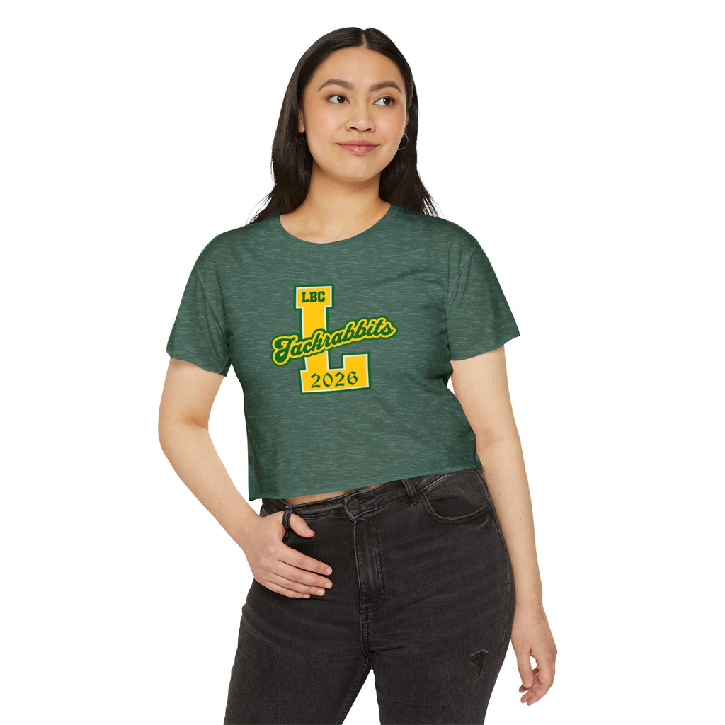 LB Poly Personalizable "Graduation Year" Varsity Crop Top T-Shirt