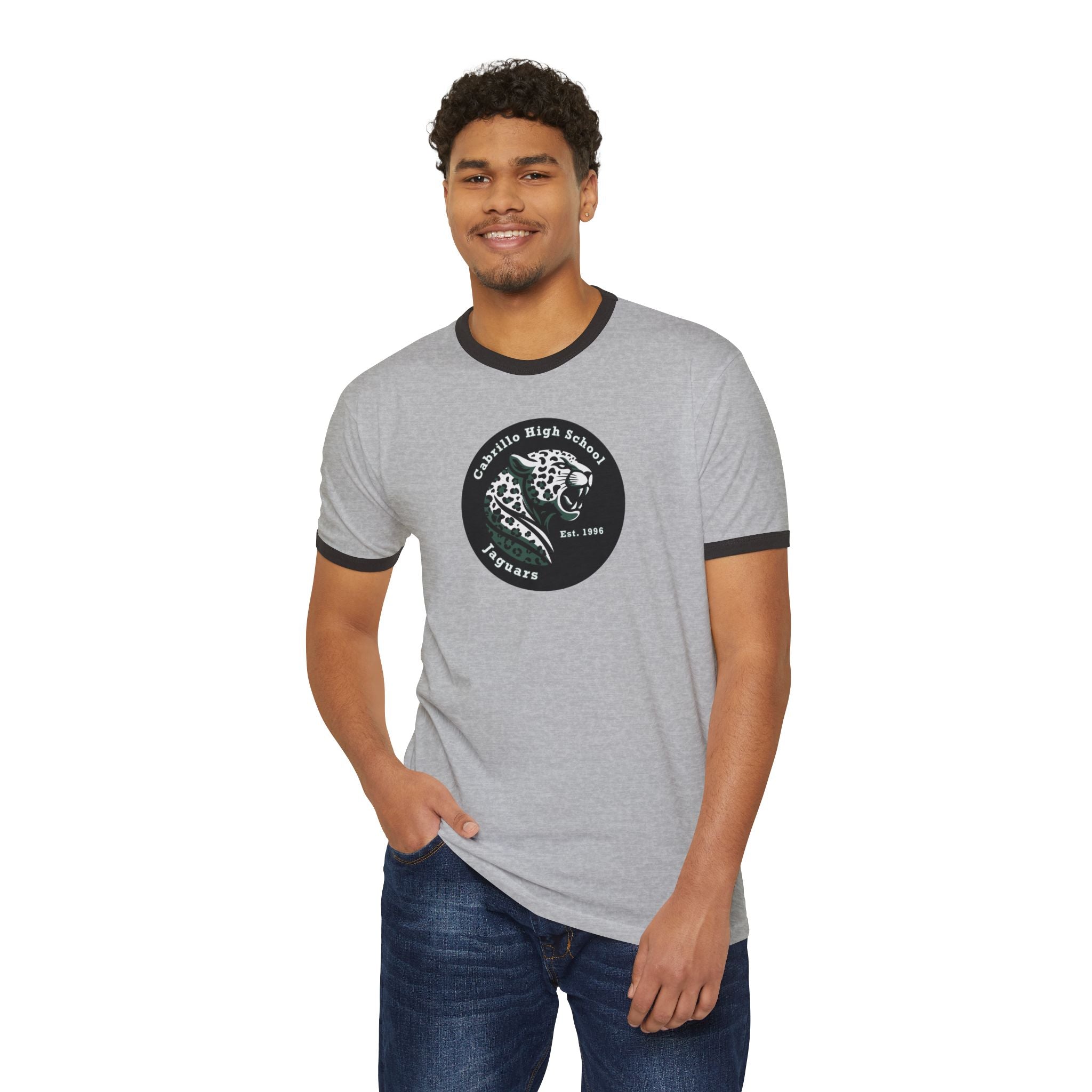 Long Beach Cabrillo Badge Premium Ringer T-Shirt