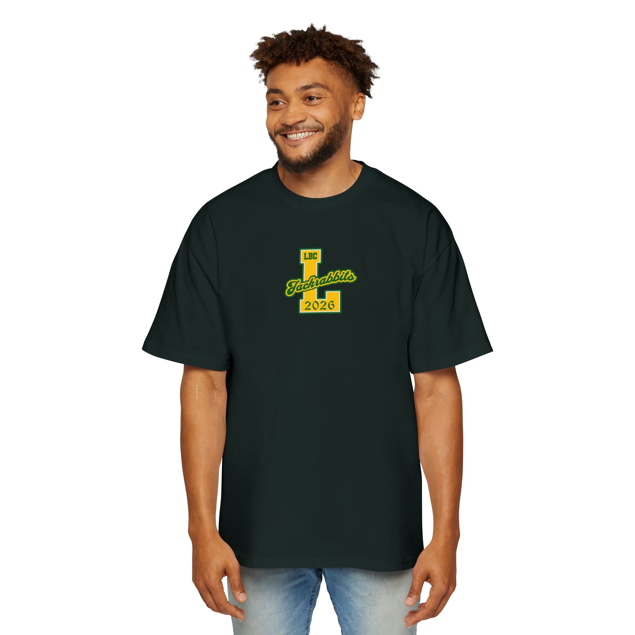 LB Poly Premium Personalizable "Graduation Year" Varsity Heavy Oversized T-Shirt