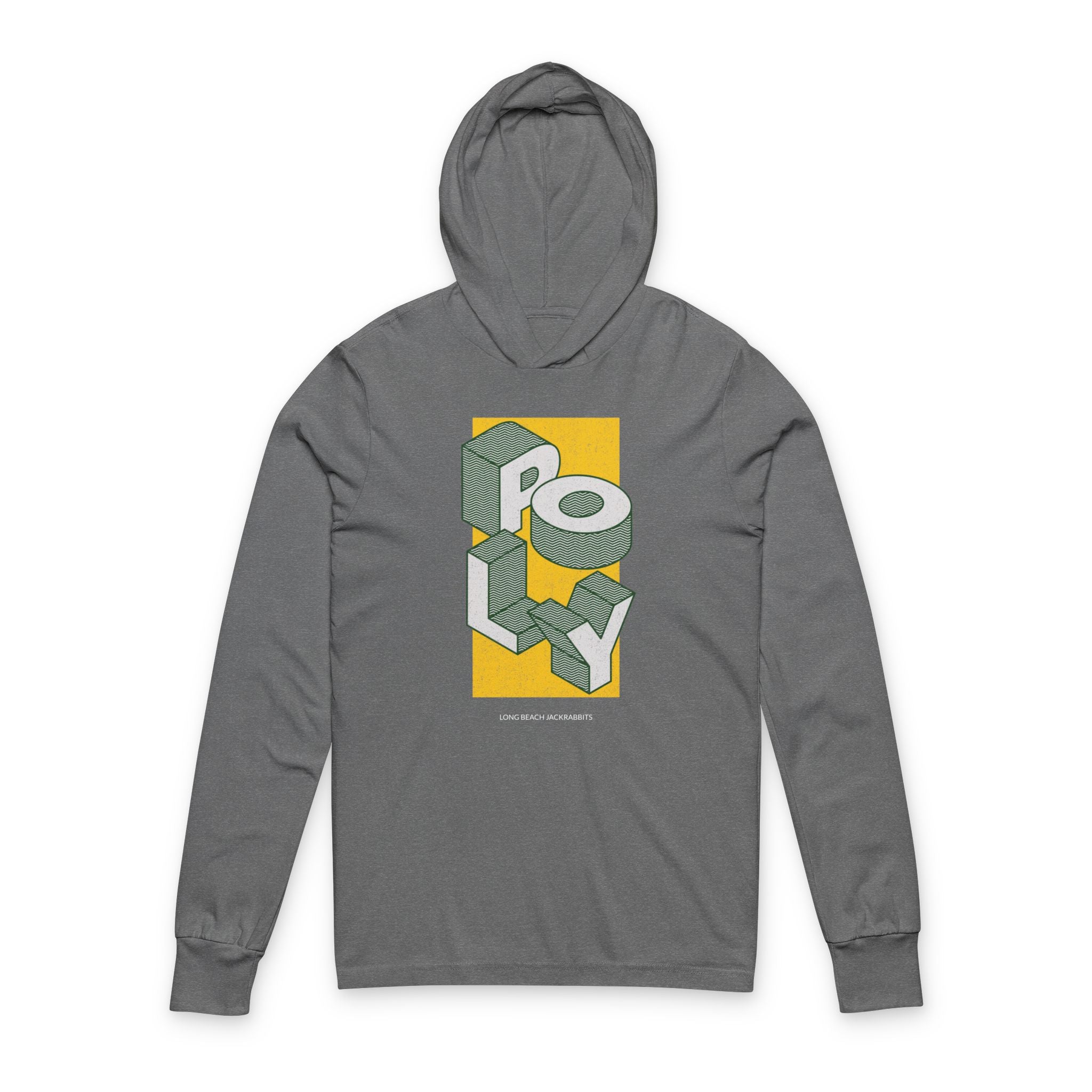 Poly 3D Block Hooded Long Sleeve Tee