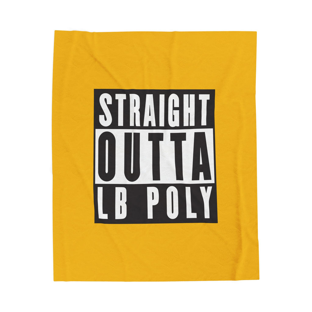 Straight Outta LB Poly Velveteen Plush Blanket