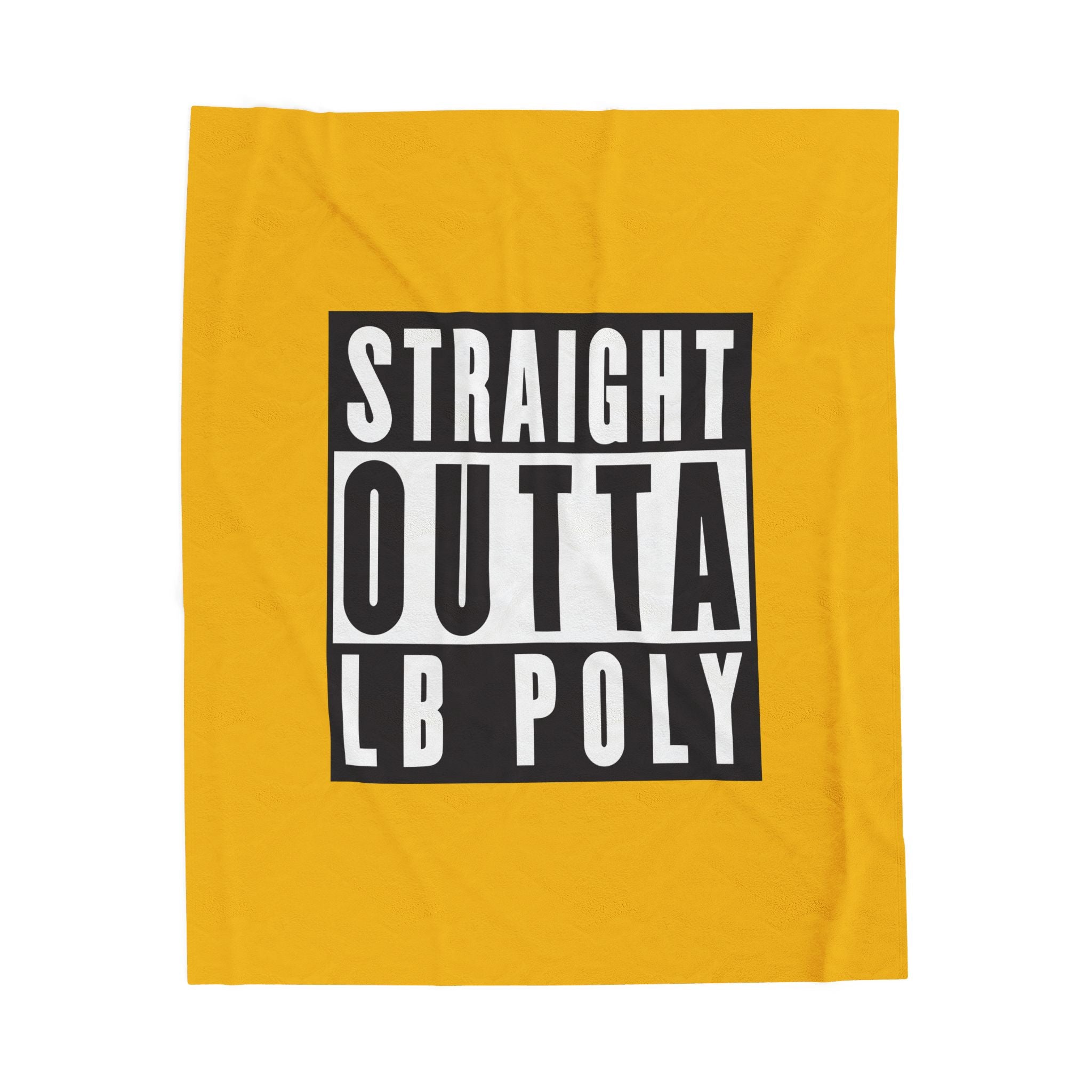 Straight Outta LB Poly Velveteen Plush Blanket