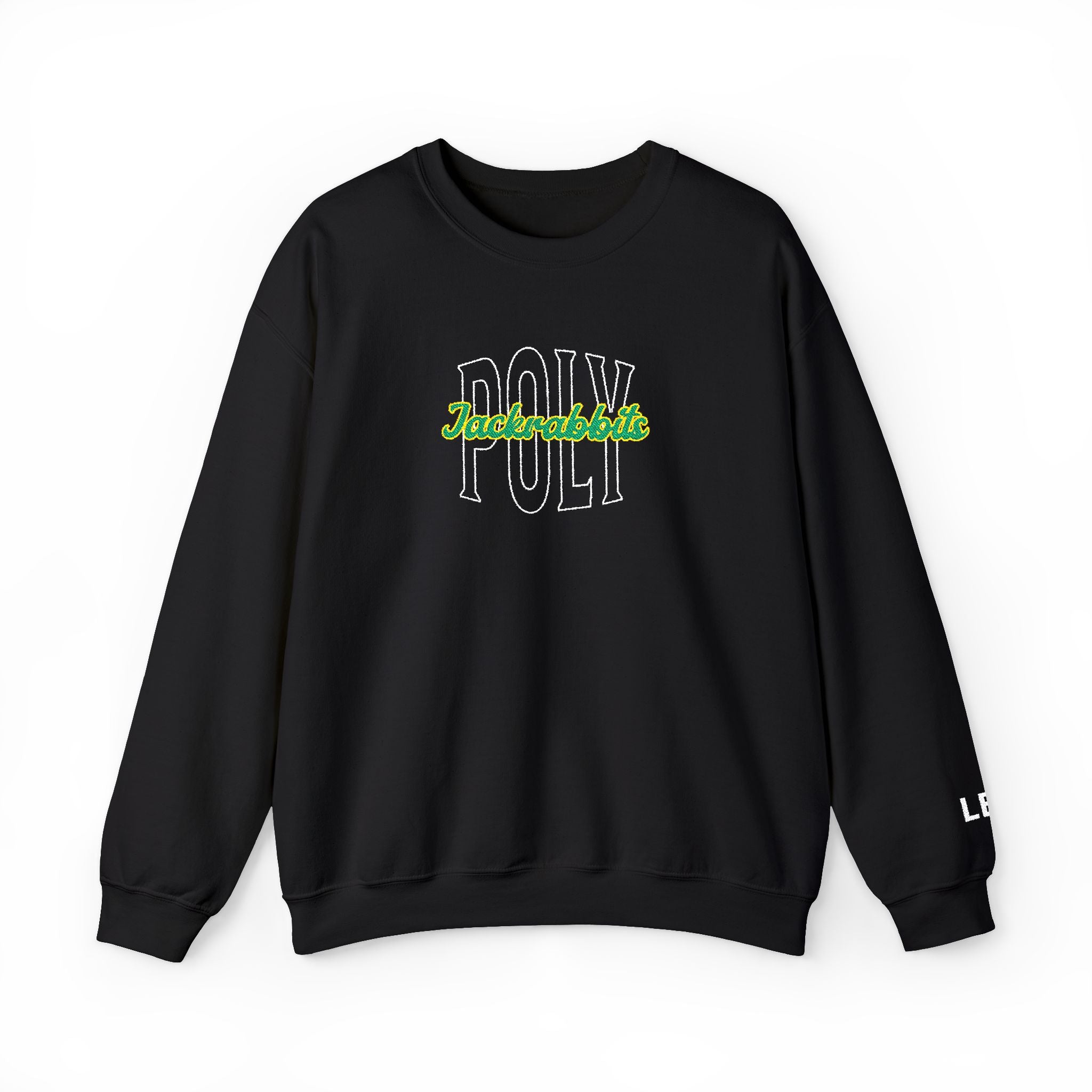 Personalizable Initial Embroidery Poly Crewneck Sweatshirt