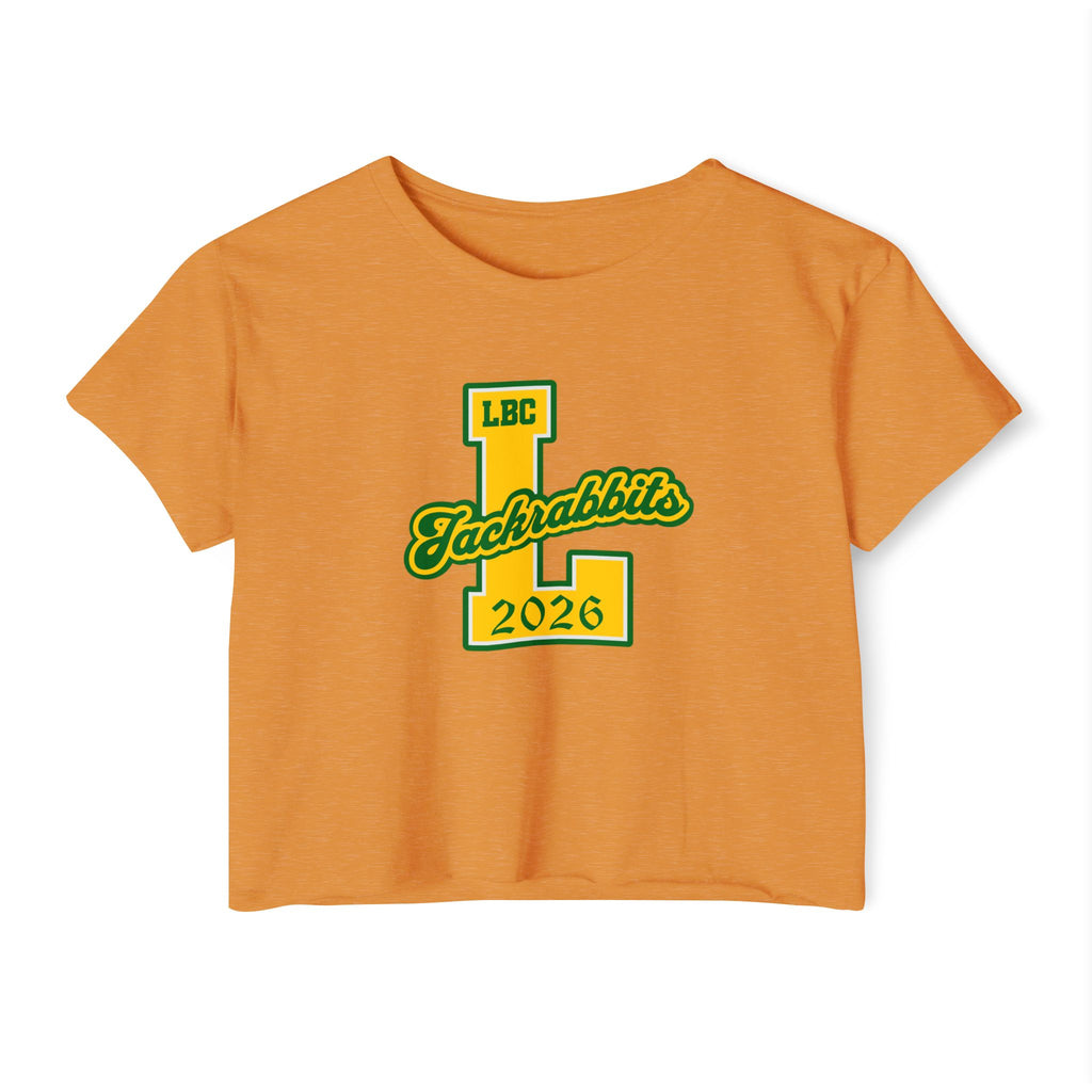 LB Poly Personalizable "Graduation Year" Varsity Crop Top T-Shirt