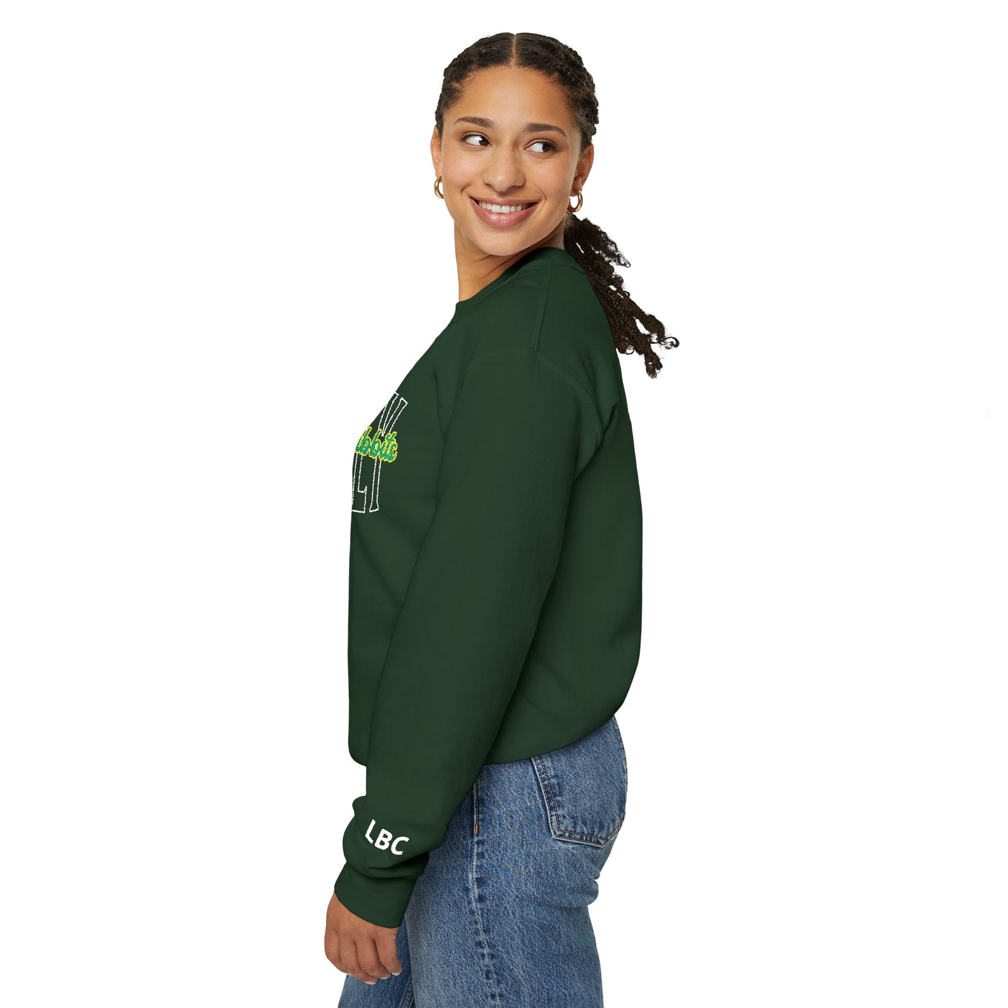 Personalizable Initial Embroidery Poly Crewneck Sweatshirt