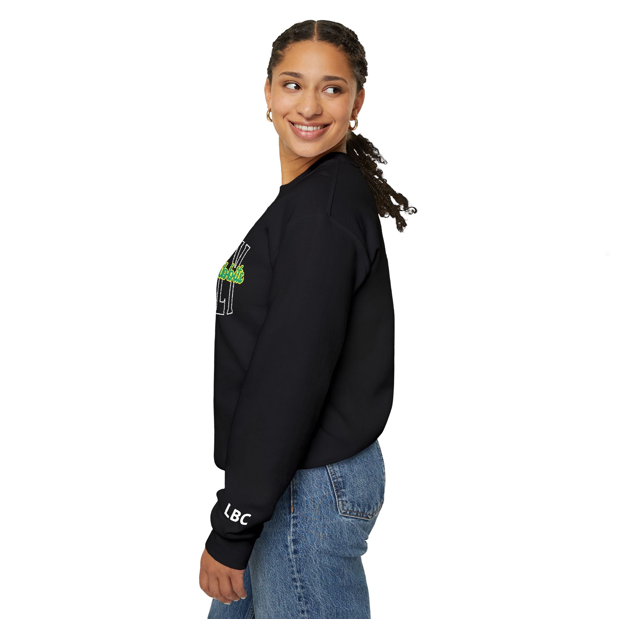 Personalizable Initial Embroidery Poly Crewneck Sweatshirt