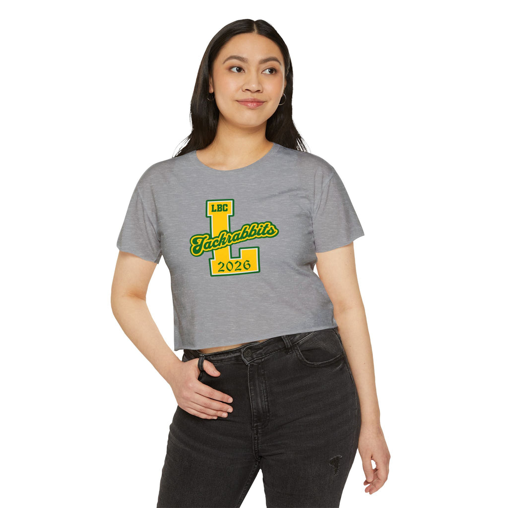 LB Poly Personalizable "Graduation Year" Varsity Crop Top T-Shirt