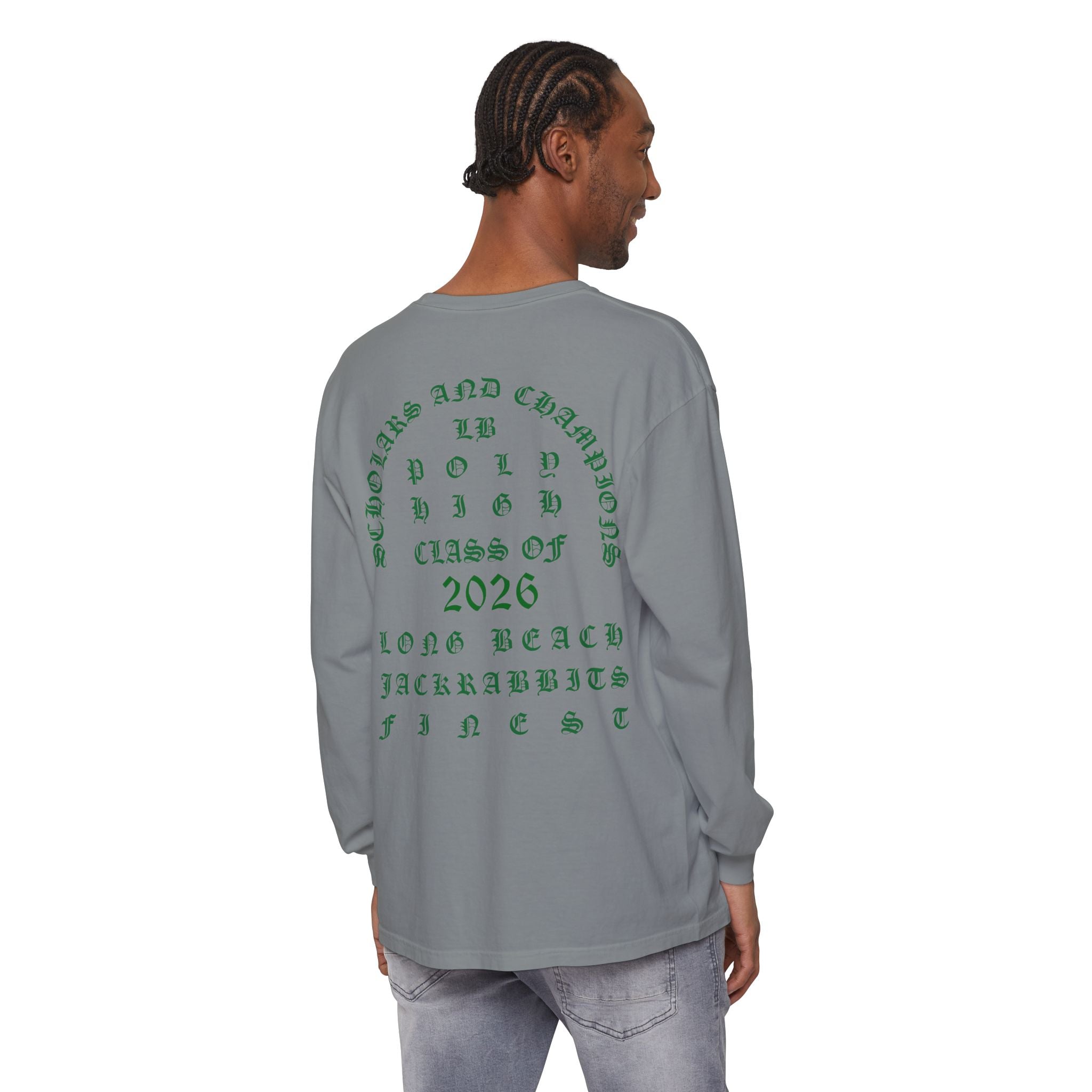 LB Poly Premium Personalizable "Graduation Year" OG Garment-Dyed Long Sleeve T-Shirt